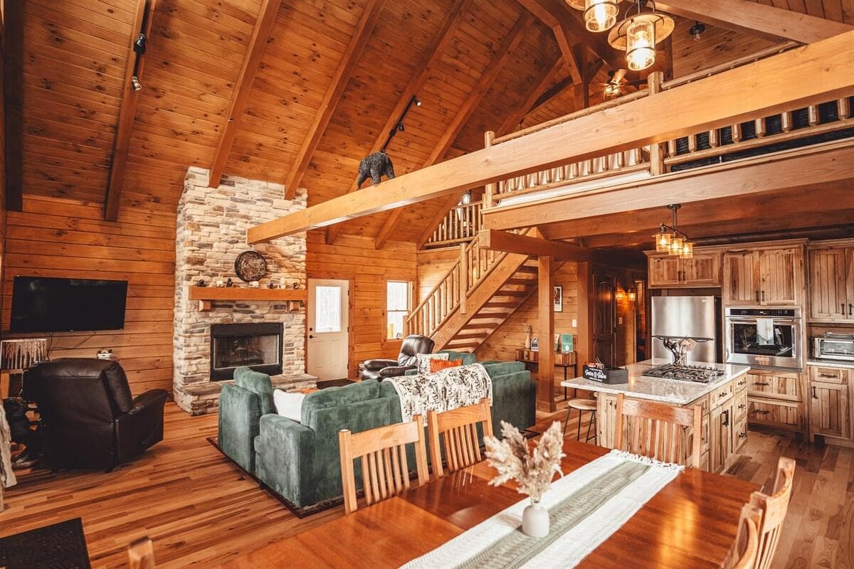 Step inside to the Cozy Bear Cabin